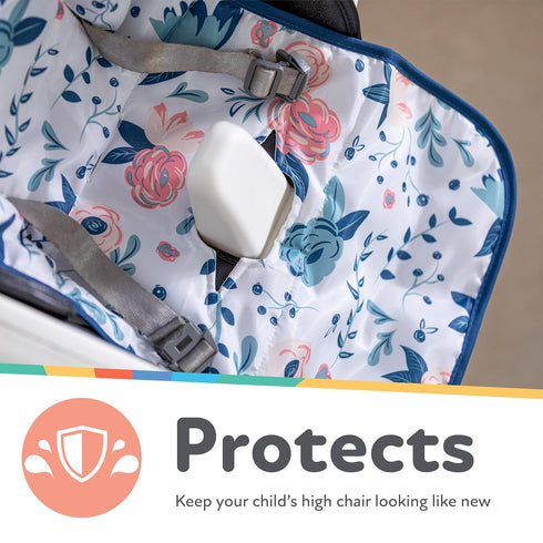 Nuby High Chair Spill-Resistant Cover in Floral Design