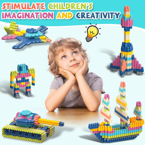 961 Pcs Educational STEM Building Toys for Kids Ages 4-8, Construction Toy for Preschool and Kindergarten Boys & Girls