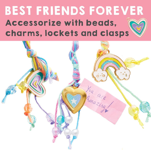Creativity for Kids Friendship Bracelet Making Kit, Create 20 DIY Charm Bracelets for Ages 7-10+