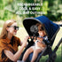 AMACOOL Battery Operated Stroller Fan, Flexible Tripod Clip On with 3 Speeds, Rotatable Handheld (Black)