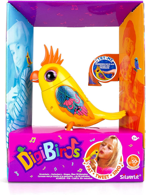 Digibirds Interactive Cockatoo, Small Yellow Toy