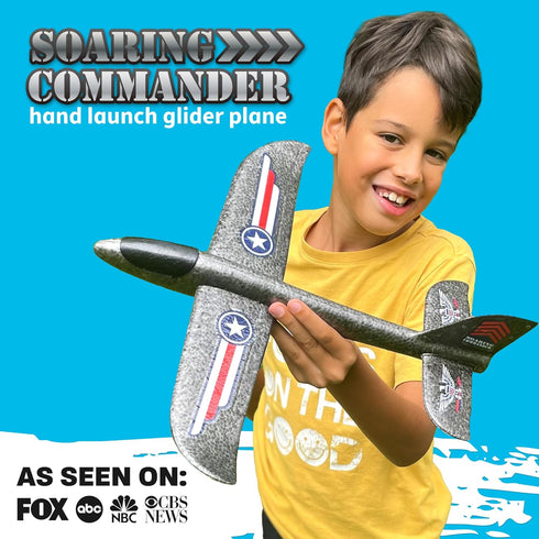 Airplane Toy For Kids: Foam Glider Plane Toy, Safe & Easy to Throw, Gifts for Boys & Girls Ages 4-10 Outdoor Games