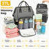 GAIVP Backpack Vacuum Compression Diaper Bag, Expandable Waterproof Baby Travel with Insulated Pockets, Wet-Dry