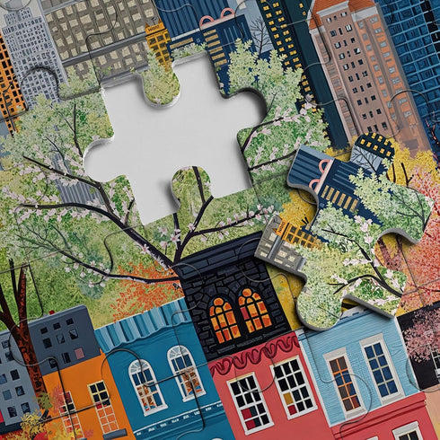 BBOLDIN 1000 Colorful Street Scene Puzzles for Adults Pieces Nature, Pretty Landscape Flower Art Jigsaw Puzzles