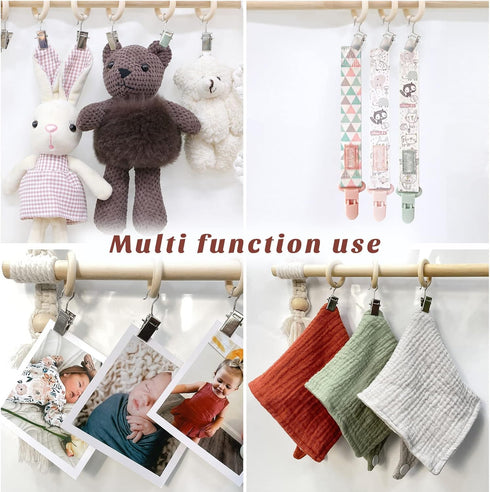 (Beige-1) POVETIRE Baby Headband Holder, Hair Bows and Accessories Storage Organizer, Wall Hanging Decor for Nursery