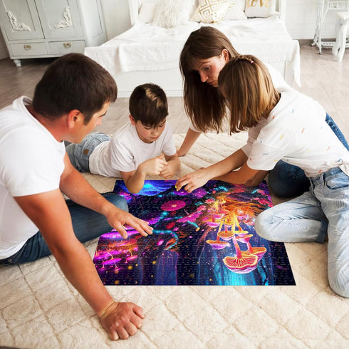 500 Pieces Jigsaw Puzzle for Adults - Mushrooms Puzzle for Family Activity, Home Decor Wall Art