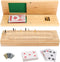 WE Games Wooden Cribbage Board Game Set, Continuous 3 Track for 2-3