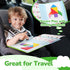 BenBen Travel Tangram Puzzle with Magnetic Wooden Shapes, Extra Large Dual-Sided Magnet Surface, Color Pattern IQ Book