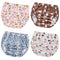 Joyo roy 4Pcs Plastic Diaper Covers for Girls, Potty Training Underwear, Waterproof Training Pants 3T-4T