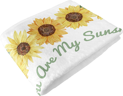 Sweet Jojo Designs Sunflower Girl Milestone Blanket Monthly Newborn First Year Growth Mat Baby Shower Memory Keepsake