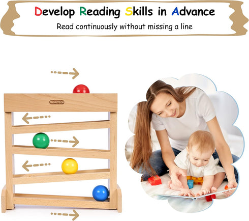 1-3 Montessori Ball Drop Toy, Wooden Ball Tracker, Early Developmental Pound Toys for Toddlers for Year Old, Boys Girls