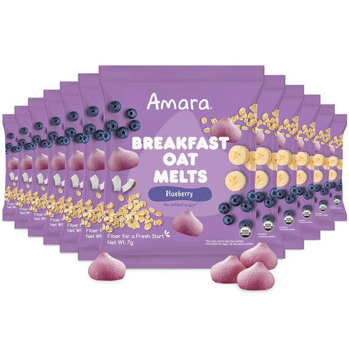 Amara Breakfast Oat Melts - Organic Toddler Snack - Single Serve Fiber-Packed