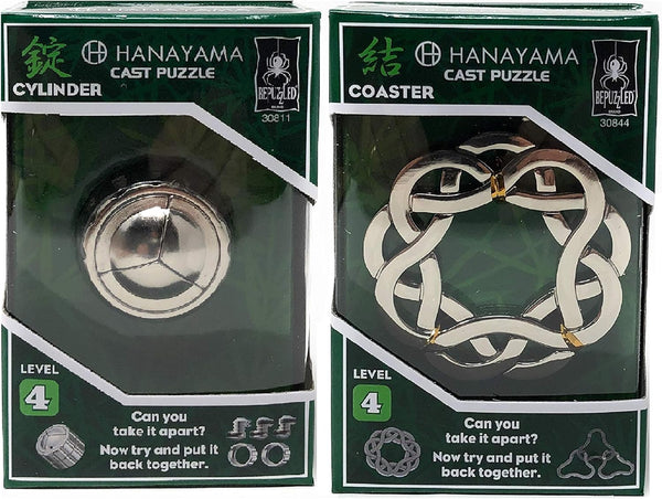 Ittoir MARCOPOLO Hanayama Multipack Puzzles (Cylinder & Coaster) - 2 PK Value Buy
