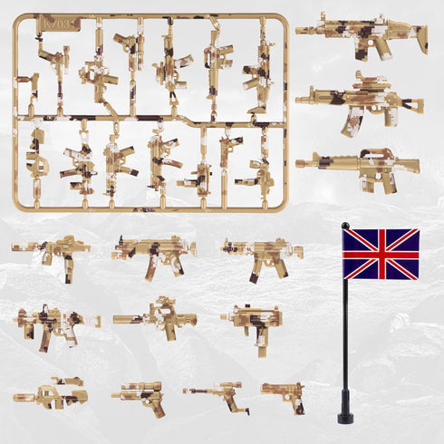 Weapons Pack Military Accessories U.K Special Forces Toys, Compatible with Major Brand Building Blocks