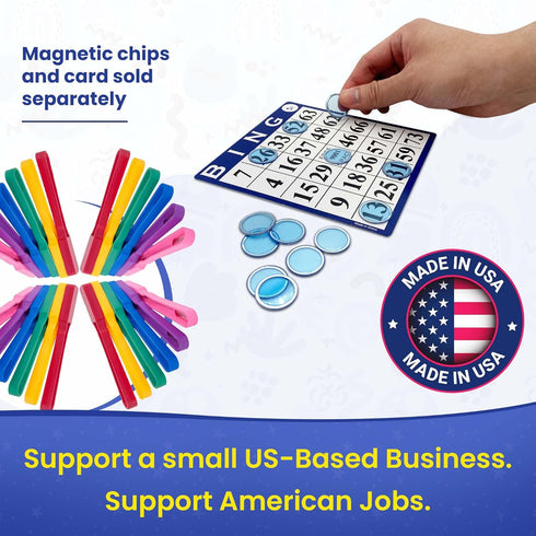 MR CHIPS Made in USA Magnetic Bingo Wand Sets for Games