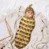 Qiohoey Wafels Funny Food Newborn Baby Swaddle Blanket with Beanie Hat Baby Receiving Blanket Soft Baby Sleep Sack Baby
