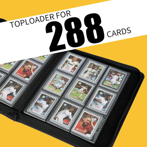 Toploader Binder with 9-Pocket Pages, Hard Cases Hold up to 288 Cards for “3×4” Rigid Card Holder (Purple)