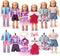 clbaby 18-Inch American Doll Clothes Accessories - 19Pcs Fashion 18 Inch Doll Outfit