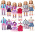 clbaby 18-Inch American Doll Clothes Accessories - 19Pcs Fashion 18 Inch Doll Outfit