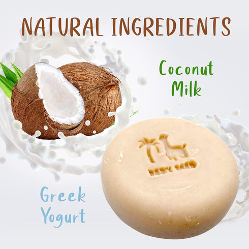 (Set 6) Organic Baby Soap Bars with Greek Yogurt and Coconut Milk - Naturally Cold Processed from Fresh Ingredients