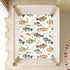KICPOAY 52x28 Vintage Bass Fishes Toddler Bed Crib Sheets Baby Crib Sheets Cover for Soft Mini Crib Mattress
