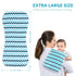 Baby Burp Cloths with Snap, Large Size 3 Layers, 100% Cotton, Super Absorbent Baby Spit Up Rags, 6 Pack for Boys