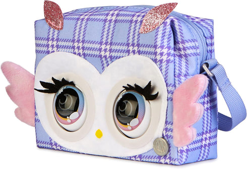 Purse Pets Print Perfect Owl - Interactive Animal Bag with 30+ Sounds, Blinkles, Music, and Play for Ages 5 and Up