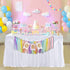 1st Pastel Rainbow High Chair Banner - Sweet One Highchair Banner Birthday, Pastel Rainbow Ribbon Garland, First