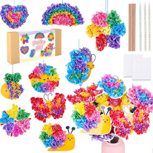 SOLDAY Poke Art Kits for Kids to Make Your Own Flowers Bouquet,