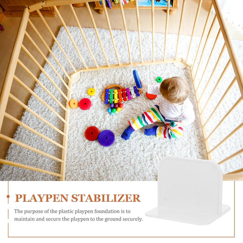 ibasenice Baby Playpen Stabilizer 4pcs, Baby Gate Support Feet, Suction Cups Replacement for Safety Freestanding