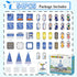 54PCS Set, 3-5 5-7 8-10 AFUNX Magnetic Tiles, Airport Theme Building Blocks Magnet Building Blocks and STEM Preschool