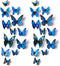 24pcs 3D Vivid Butterfly Art Wall Stickers, DIY Decor for Nursery, Bathroom & Office