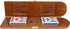 Set, 3 2-3 Pacific Shore Games Wooden Cribbage Board Game Walnut Stained Continuous Track for Players, Card Storage