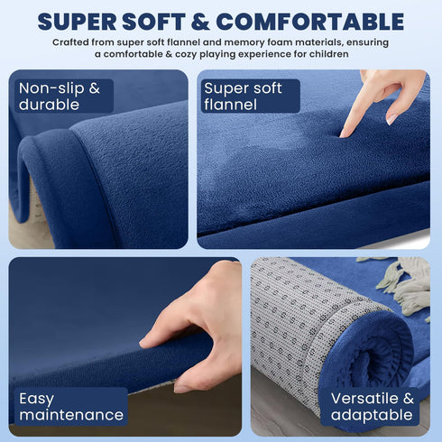 Tummy Memory Foam Baby Mats Wider, Thicker, and Flame Retardant Perfect for Time, Super Soft and Thick