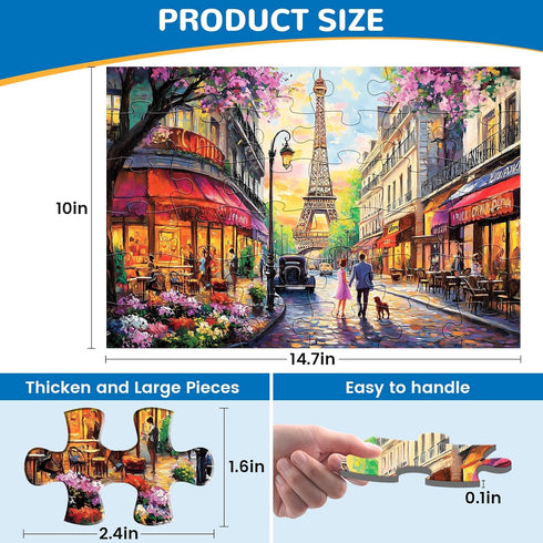 6 Packs 36 6 Large Piece Puzzle for Seniors,Dementia Alzheimer's Products Activities for Elderly Adults,Easy Puzzle