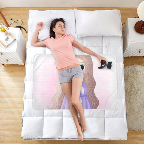 siphylline 52" 34" Cute Cartoon Girl Extra Large Resuable Changing Pad Covers Highly Absorbent Diaper Changing Pad