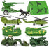 100 Pcs Army Men Toys for Boys with Map in Bucket, World War II Military Toy Soldier Action Figures Playset