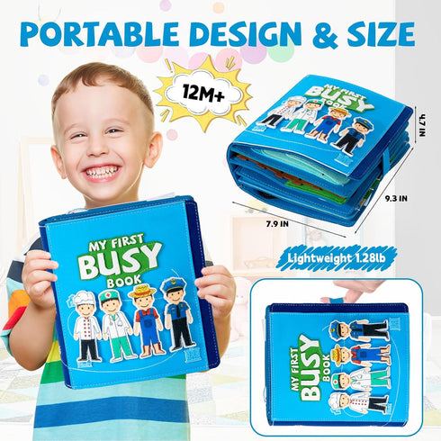 3-5, (4 My First Busy Book for Toddlers Montessori Quiet Book with Life Skills Activities, Sensory Activity Book