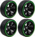 1/10 RC Drift Car Tires 12mm Hex Hub Wheel Rims & Hard Plastic Tyre 6 Spoke Compatible with Traxxas HSP Tamiya Kyosho