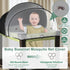 WANRU Pack 2-Way N Play Tent Cover & Bassinet Canopy - Half-Blackout Breathable Mosquito Net with Zipper for Bassinet