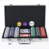Poker Chips Set with Aluminum Case for Texas Holdem, Blackjack, 2 Decks of Cards, Dealer, Buttons, 5 Dice, 11.5 Gram