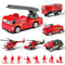 14 Pack Die-cast Fire Truck Vehicles Sets, 6 Pack Alloy Metal Fire Engine Models and 8 Pack Firefighter Playset