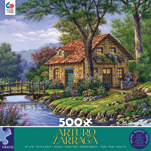 Ceaco - Arturo Zarraga - Cottage by The River - 500 Piece Jigsaw Puzzle