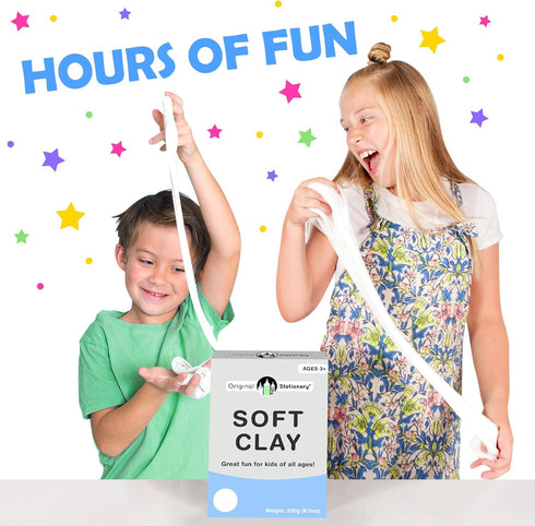 Original Stationery Soft Clay for Slime Making, Moldable Modeling Clay for Kids, 230 g/8.1 oz