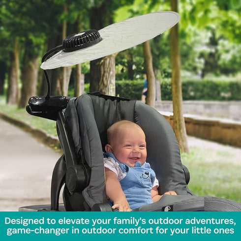 COOLSHADE UPF50 Sunshade by BUGGYGEAR - Easy Folding, Clamp on Chair or Baby Stroller - Compact and Portable