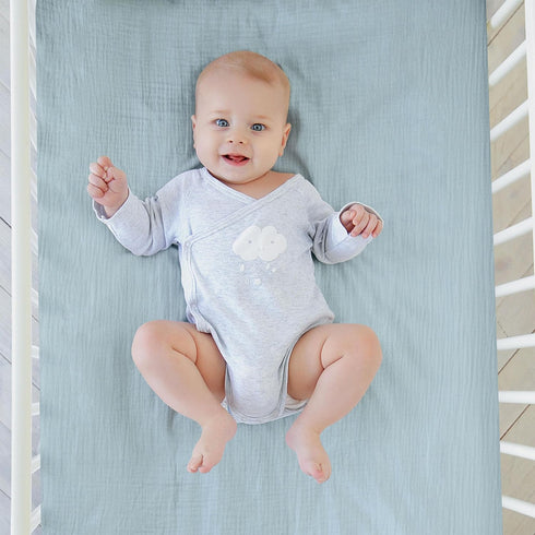 2 Pack, Pack 360 Set Muslin Mini Crib Sheets Soft Breathable Cotton Mini Crib & N Play Fitted Mattress Sheets, Snug