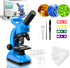 DOUBLE CC Kids Microscope,40-1600x Microscope Kit for Kids Beginners Children,STEM Kit,Prepared Slides,LED Light and