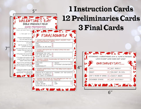 Valentines Day Games for Adults, Bible Friendly Feud Quiz for Family, Fun Trivia Games for Valentine’s Day