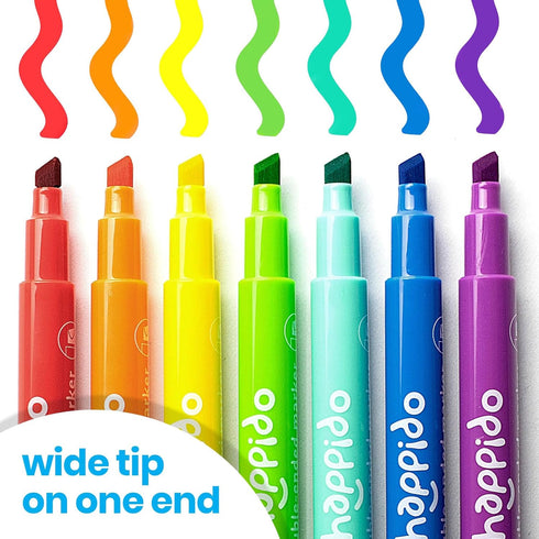 International Arrivals Happido Set of 36 Double Sided Markers, Non-Toxic for Kids Ages 4-8, Vibrant Coloring