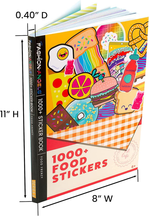 Fashion Angels 1000+ Food Sticker Book, Over 1,000 Cute Food Stickers for Kids, Personalizing Laptops, Journals